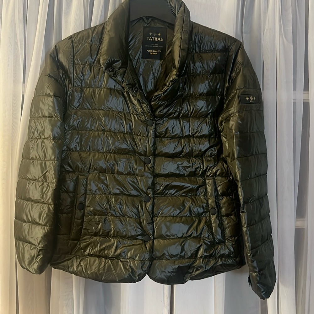 TATRAS genuine goose down short jacket Women’s Size 3 Military Green Large